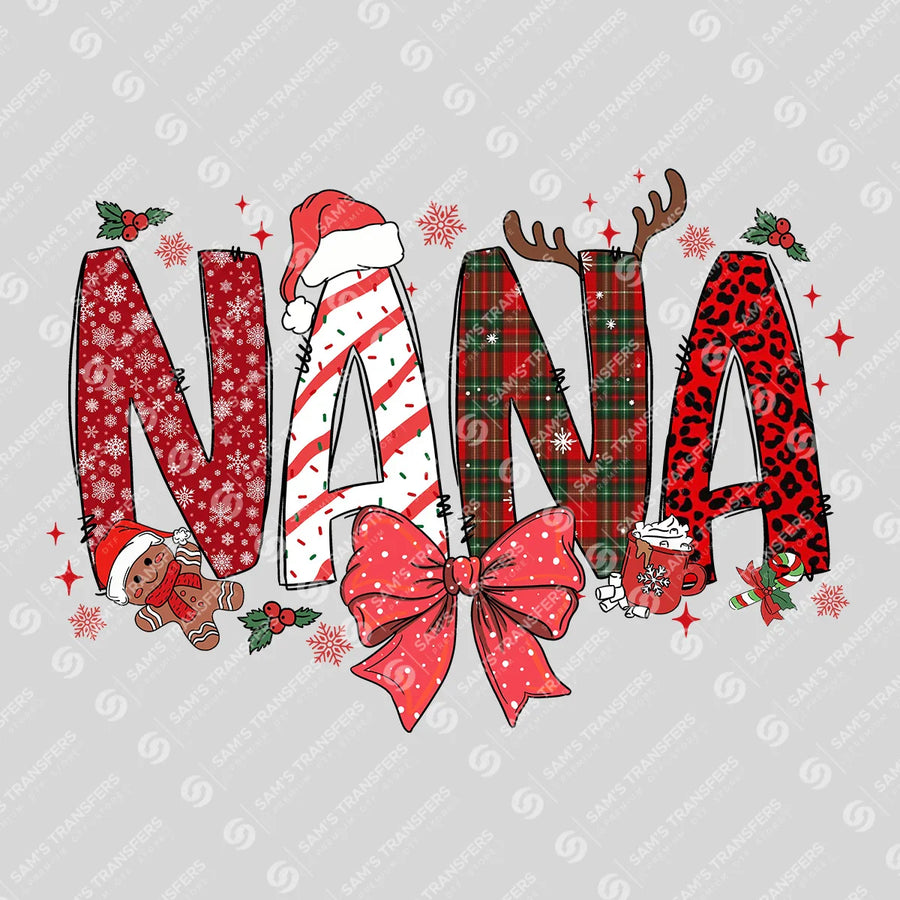 Christmas Nana Ready-to-Press DTF Transfer | SAT07129