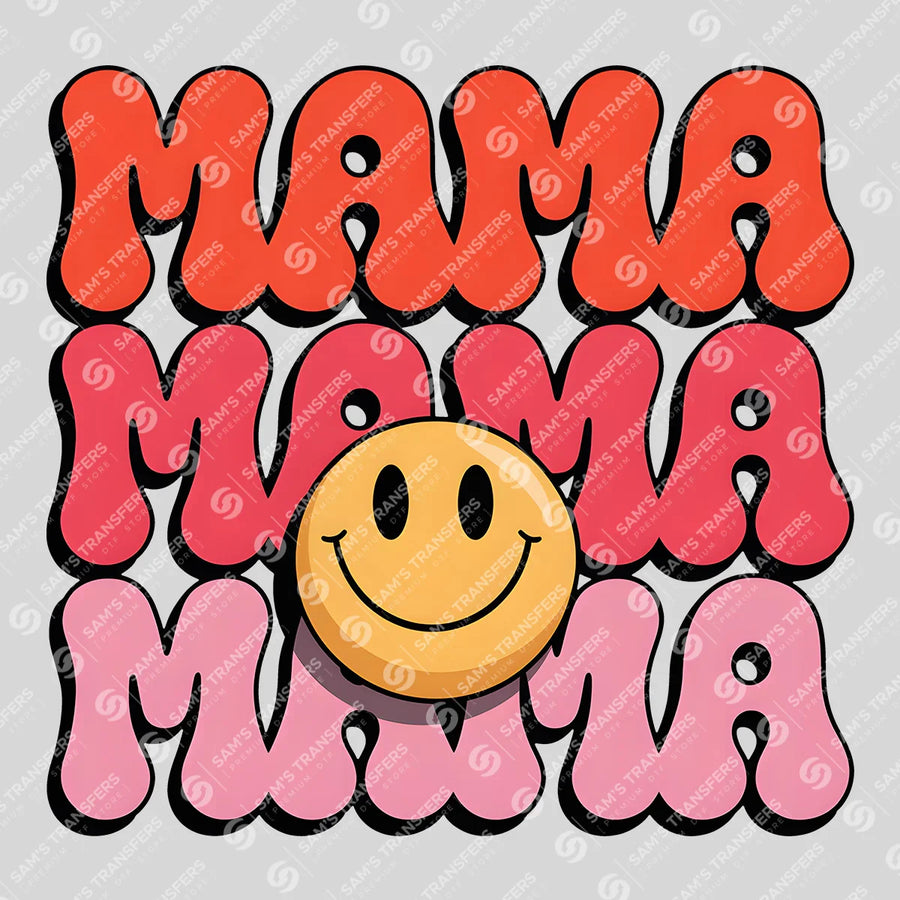 Retro Mama Smiley Ready-to-Press DTF Transfer | SAT07149