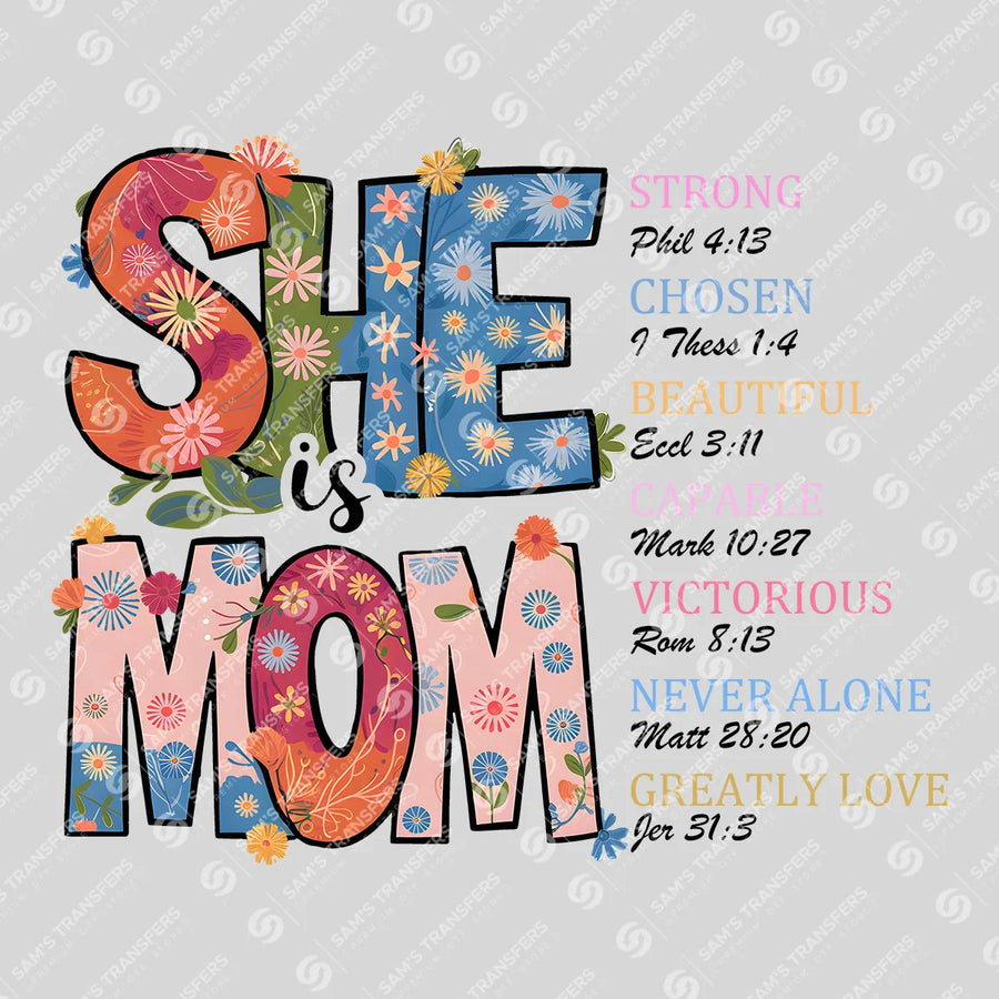 She Is Mom Ready-to-Press DTF Transfer | SAT07154