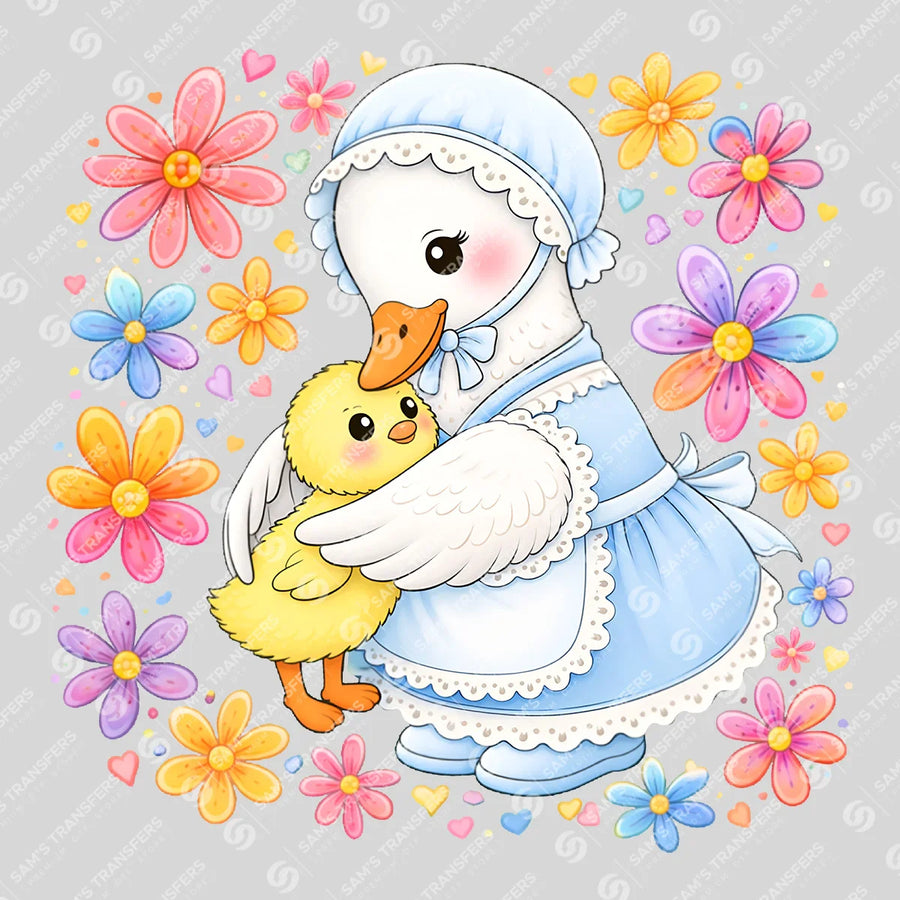 Mama Goose and Duckling Ready-to-Press DTF Transfer | SAT07156