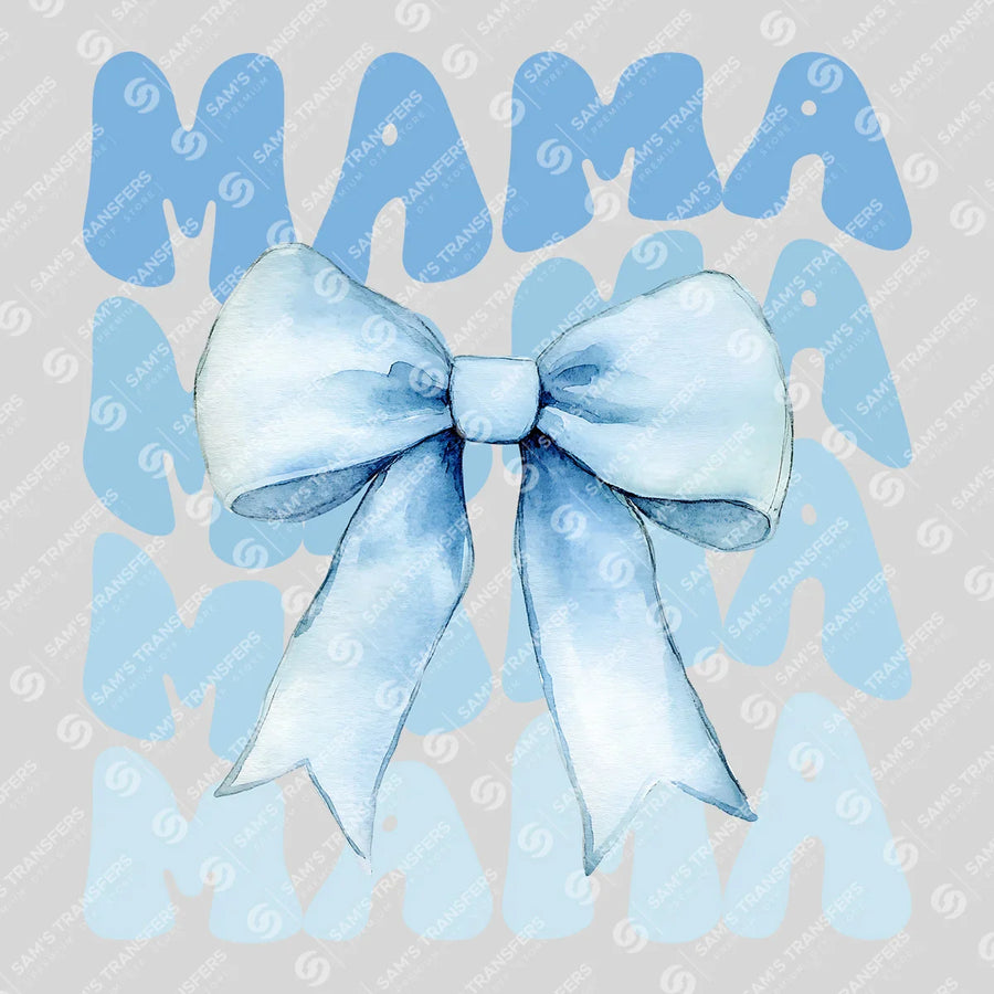 Blue Bow Mama Ready-to-Press DTF Transfer | SAT07160