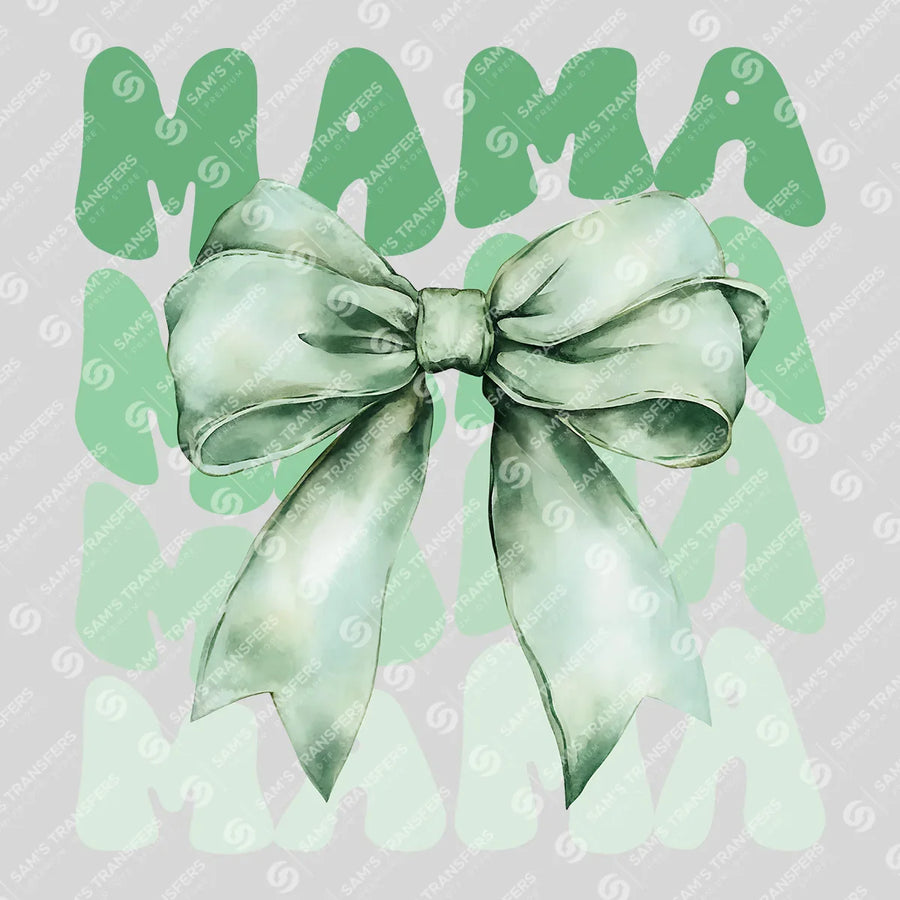 Mint Bow Mama Ready-to-Press DTF Transfer | SAT07166