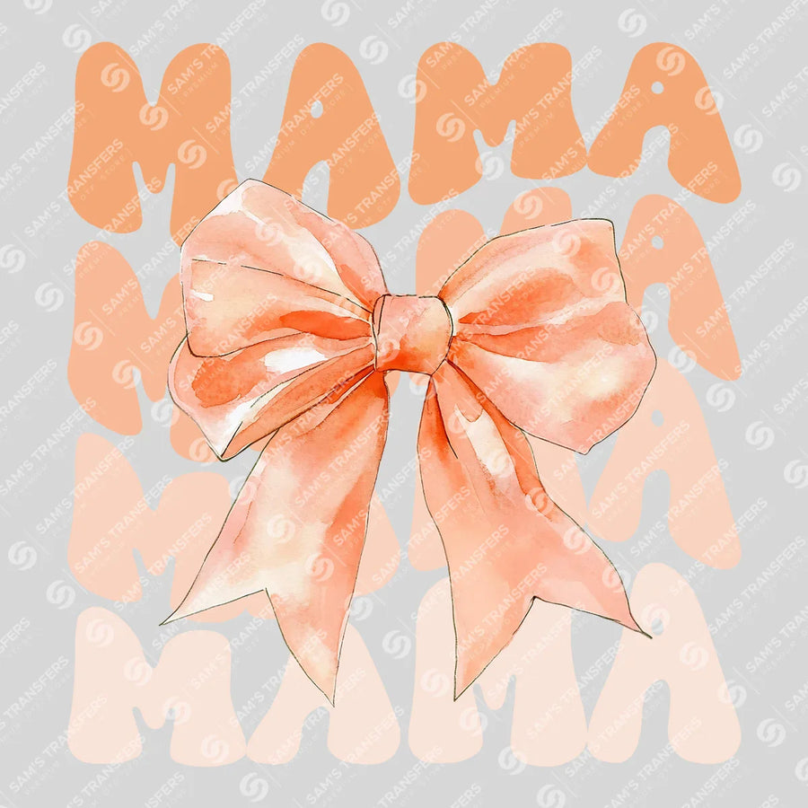 Coral Bow Mama Ready-to-Press DTF Transfer | SAT07169