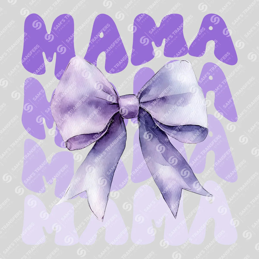 Purple Bow Mama Ready-to-Press DTF Transfer | SAT07172