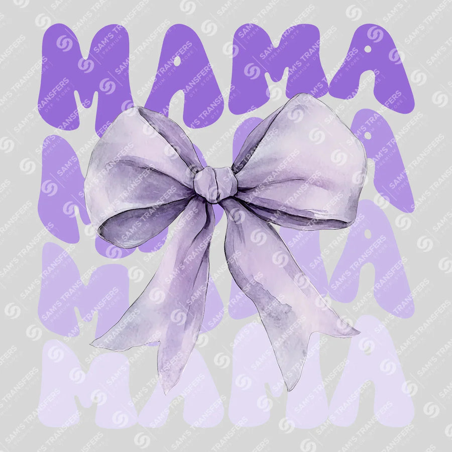 Lavender Bow Mama Ready-to-Press DTF Transfer | SAT07173