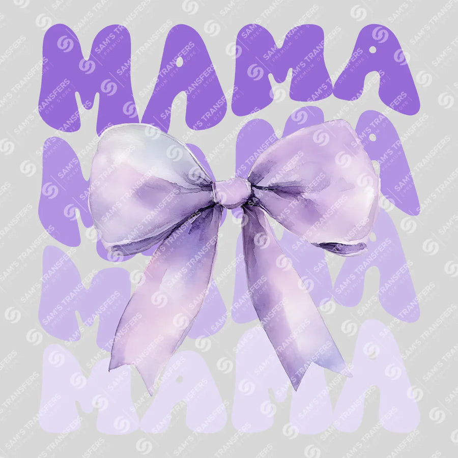 Lilac Bow Mama Ready-to-Press DTF Transfer | SAT07174