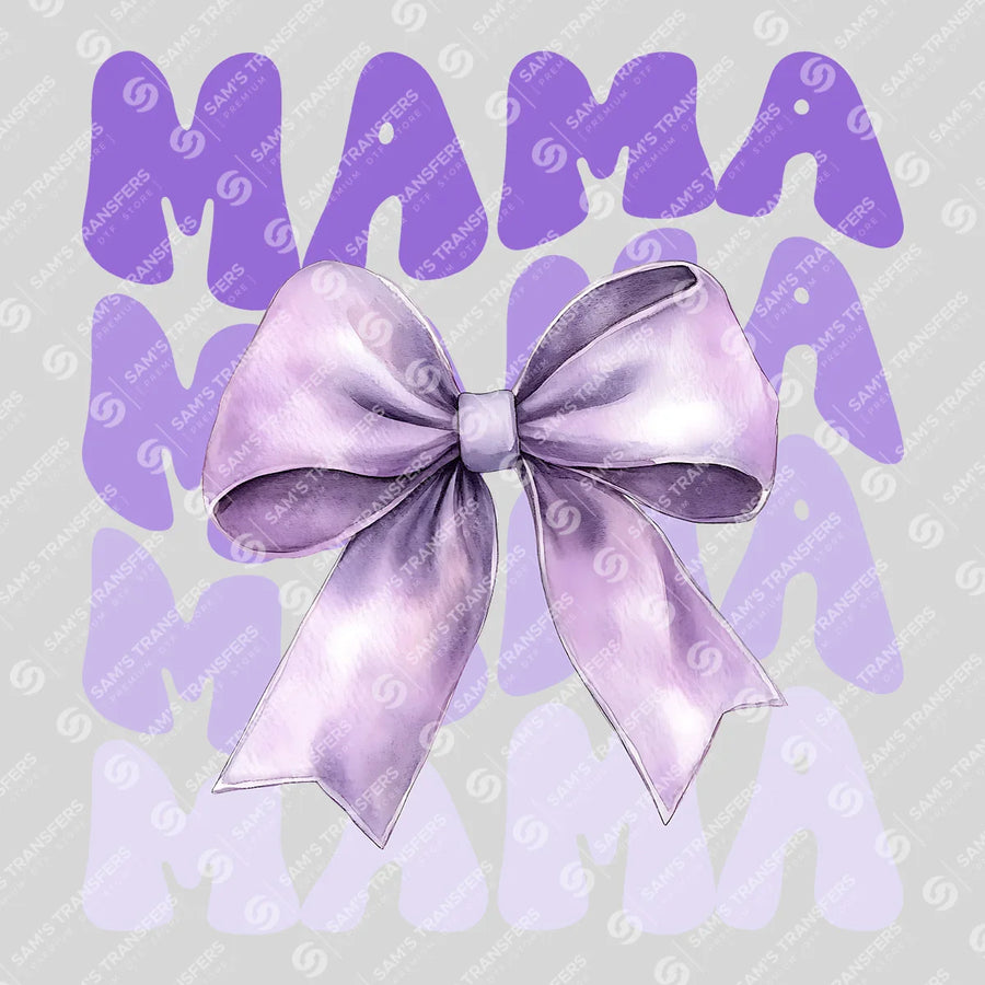 Violet Bow Mama Ready-to-Press DTF Transfer | SAT07175