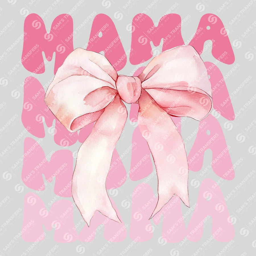Pink Bow Mama Ready-to-Press DTF Transfer | SAT07176