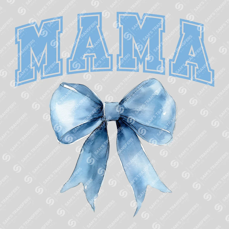 Varsity Mama Sky Bow Ready-to-Press DTF Transfer | SAT07181