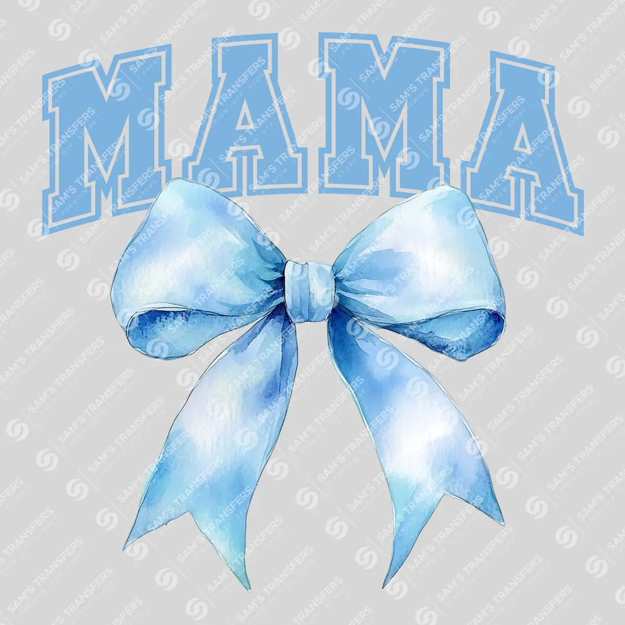 Varsity Mama Denim Bow Ready-to-Press DTF Transfer | SAT07183