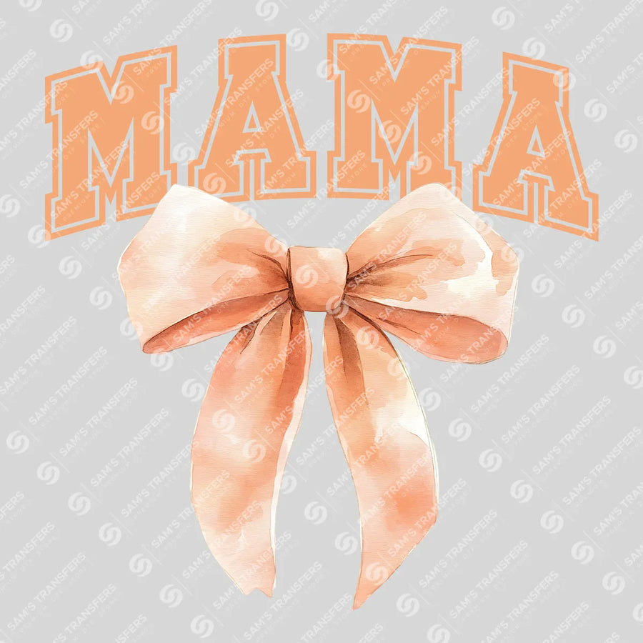 Varsity Mama Tan Bow Ready-to-Press DTF Transfer | SAT07191