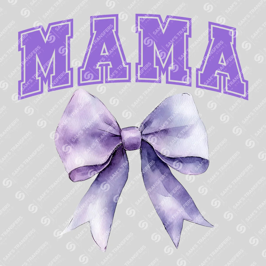 Varsity Mama Lavender Bow Ready-to-Press DTF Transfer | SAT07192