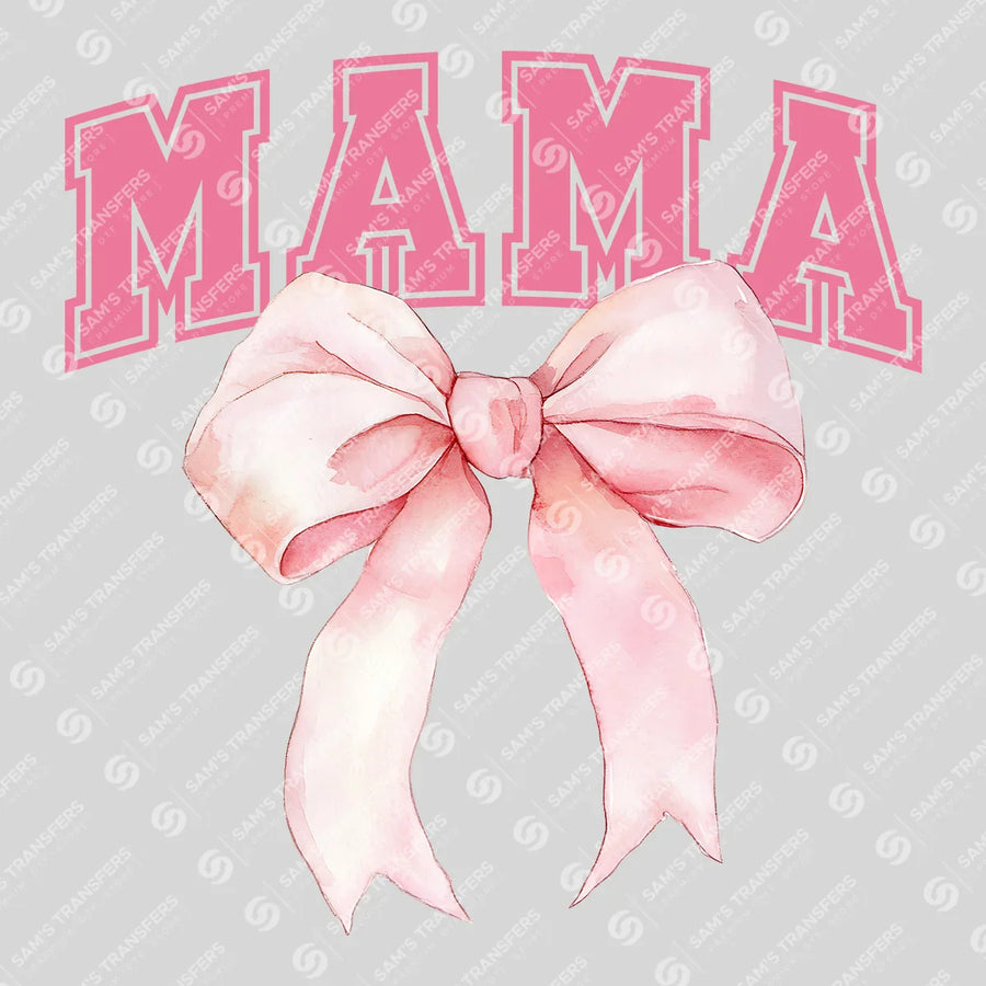 Varsity Mama Pink Bow Ready-to-Press DTF Transfer | SAT07196