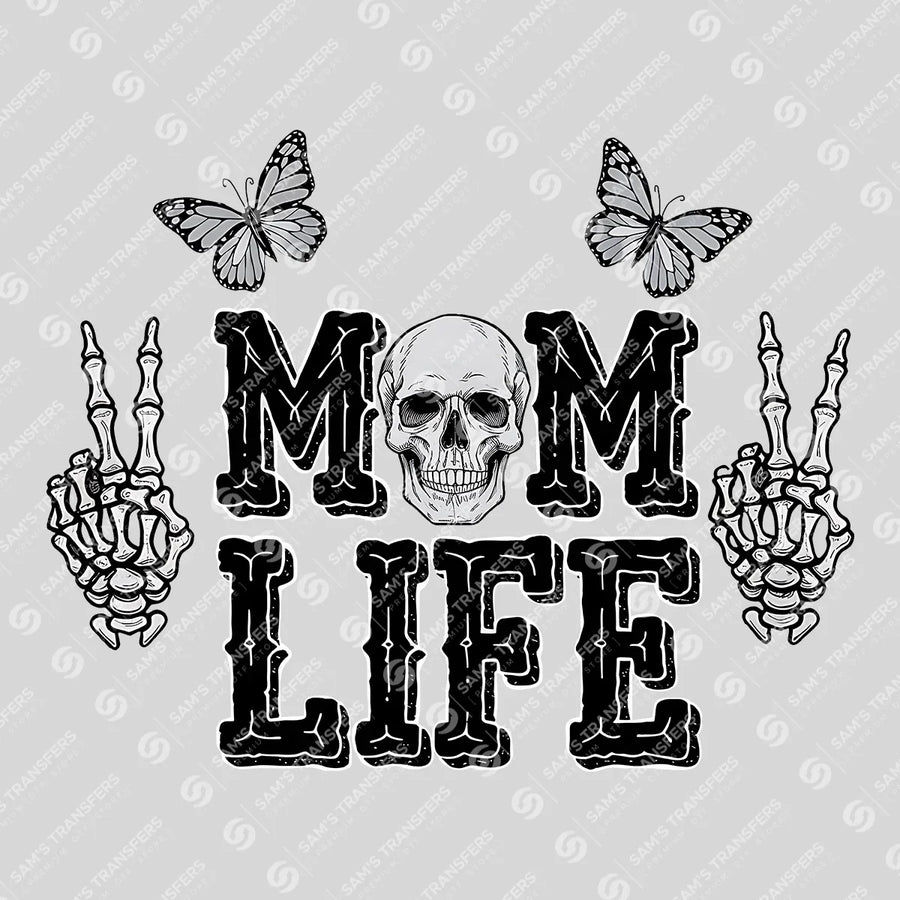 Mom Life Skull Ready-to-Press DTF Transfer | SAT07213