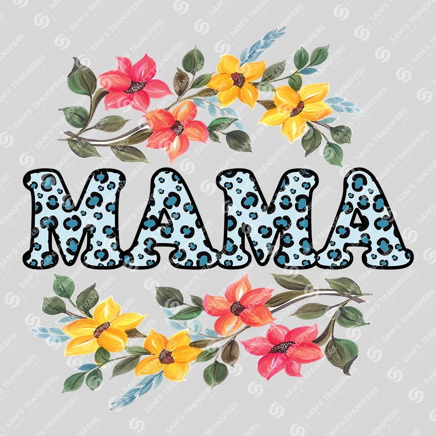 Floral Leopard Mama Ready-to-Press DTF Transfer | SAT07249