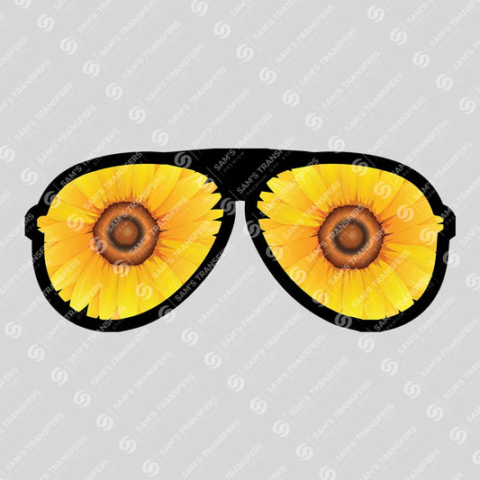 Apparel featuring a Sunflower Sunglasses-themed DTF transfer.