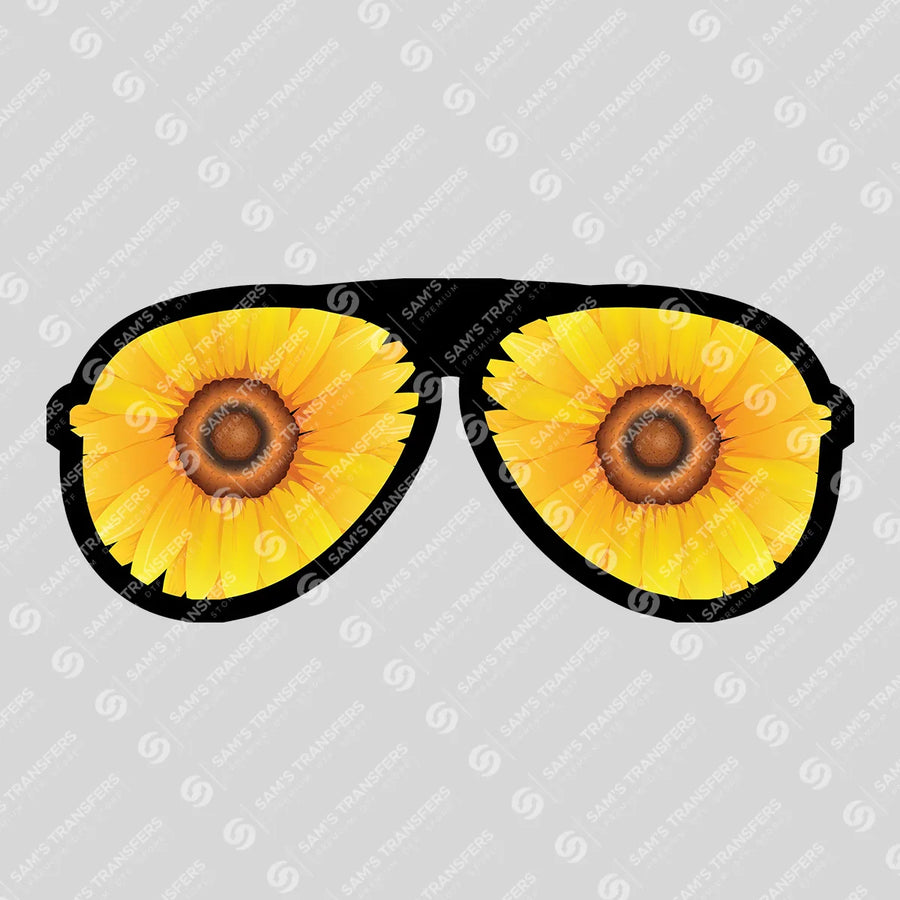 Sunflower Sunglasses Ready-to-Press DTF Transfer | SAT07259