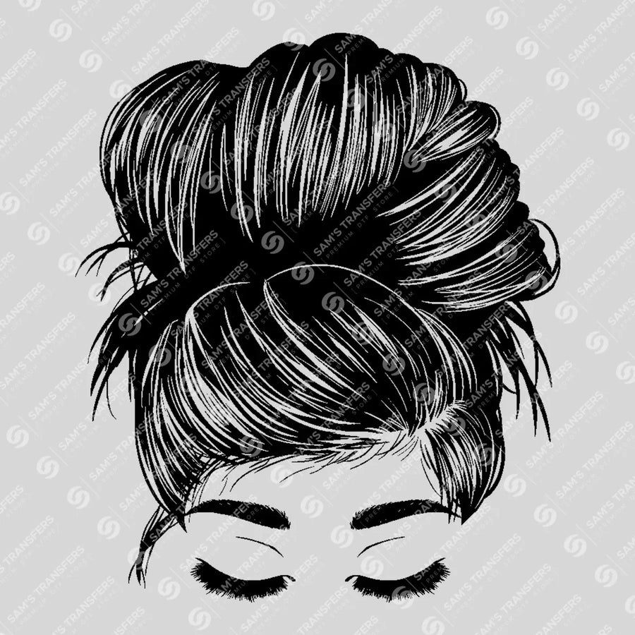 Messy Bun Ready-to-Press DTF Transfer | SAT07279
