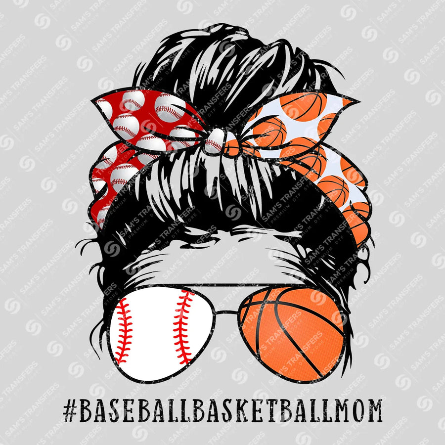 Baseball Basketball Mom Ready-to-Press DTF Transfer | SAT07280