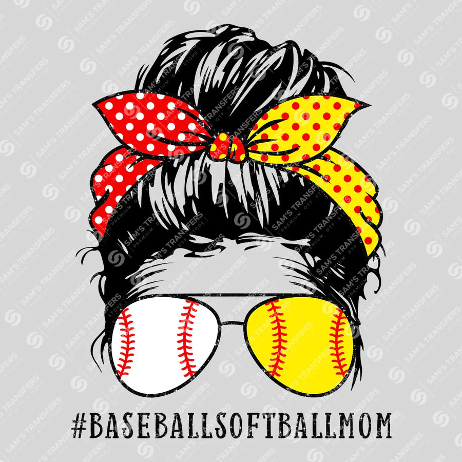 Baseball Softball Mom Ready-to-Press DTF Transfer | SAT07285