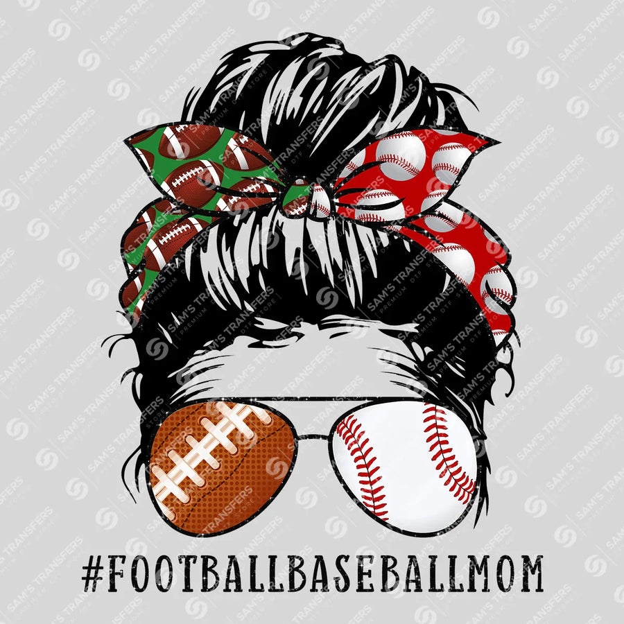Football Baseball Mom Ready-to-Press DTF Transfer | SAT07290