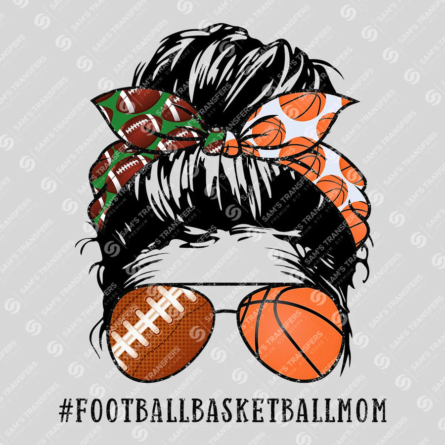 Football Basketball Mom Ready-to-Press DTF Transfer | SAT07291