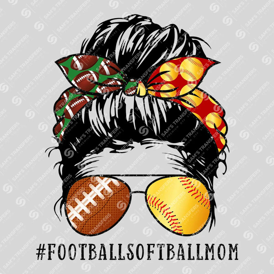 Football Softball Mom Ready-to-Press DTF Transfer | SAT07293