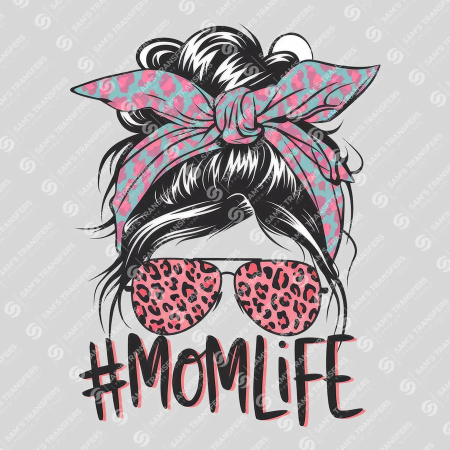 Momlife Pink Bandana Ready-to-Press DTF Transfer | SAT07298