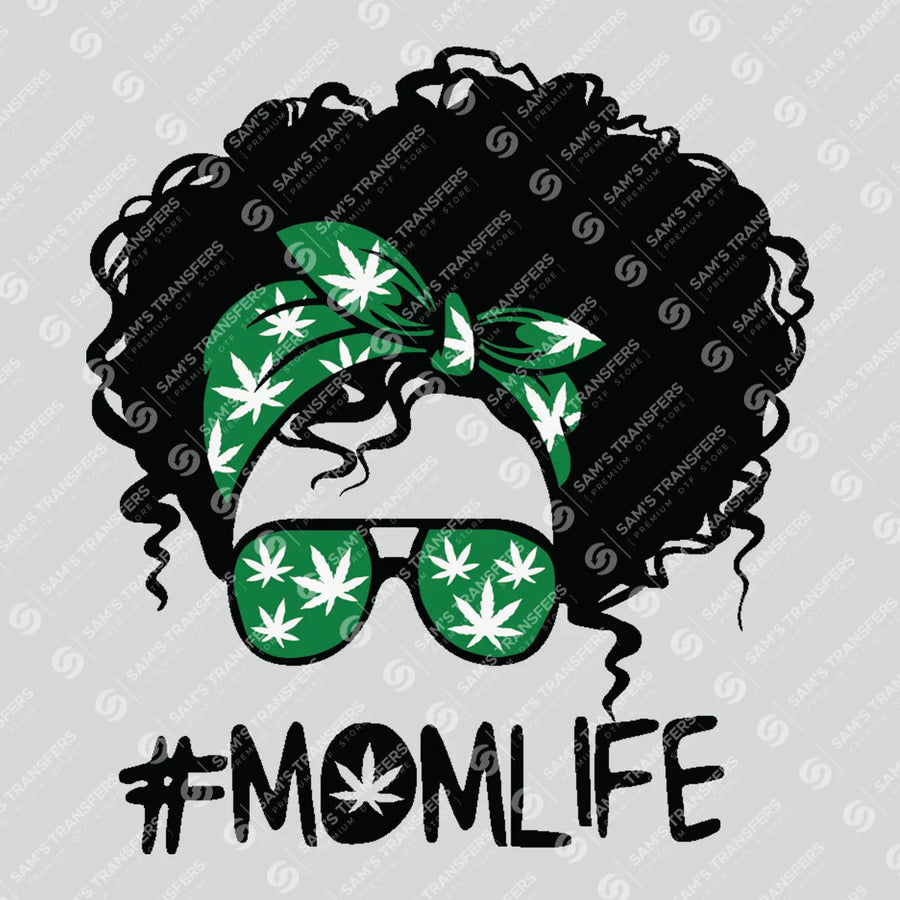 Momlife Weed Leaf Ready-to-Press DTF Transfer | SAT07311