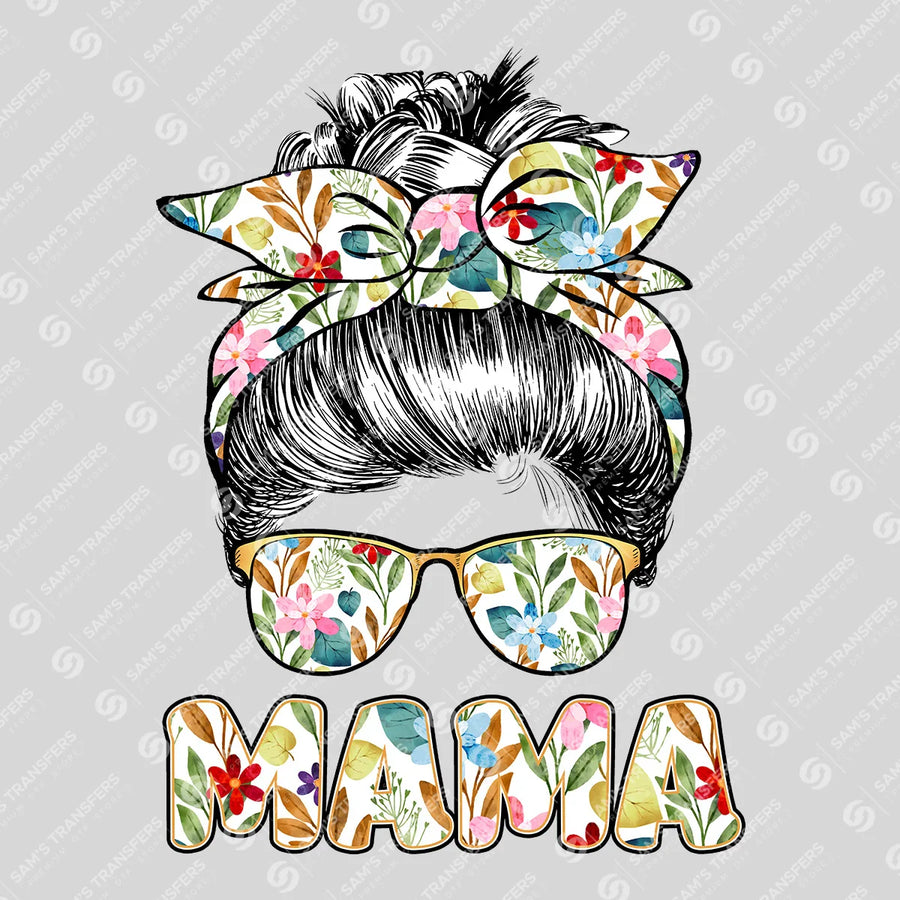 Floral Mama Bandana Ready-to-Press DTF Transfer | SAT07342