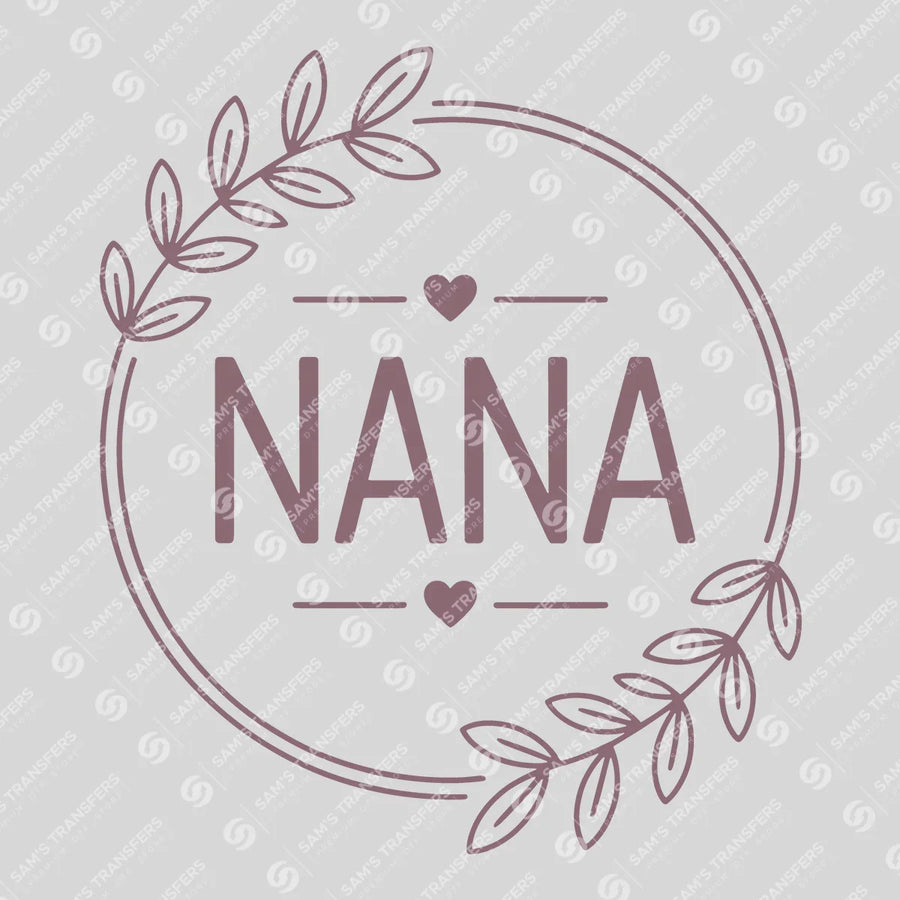 Nana Circle Wreath Ready-to-Press DTF Transfer | SAT07364