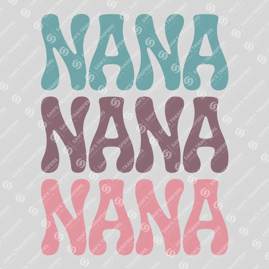 Retro Nana Stacked Ready-to-Press DTF Transfer | SAT07368