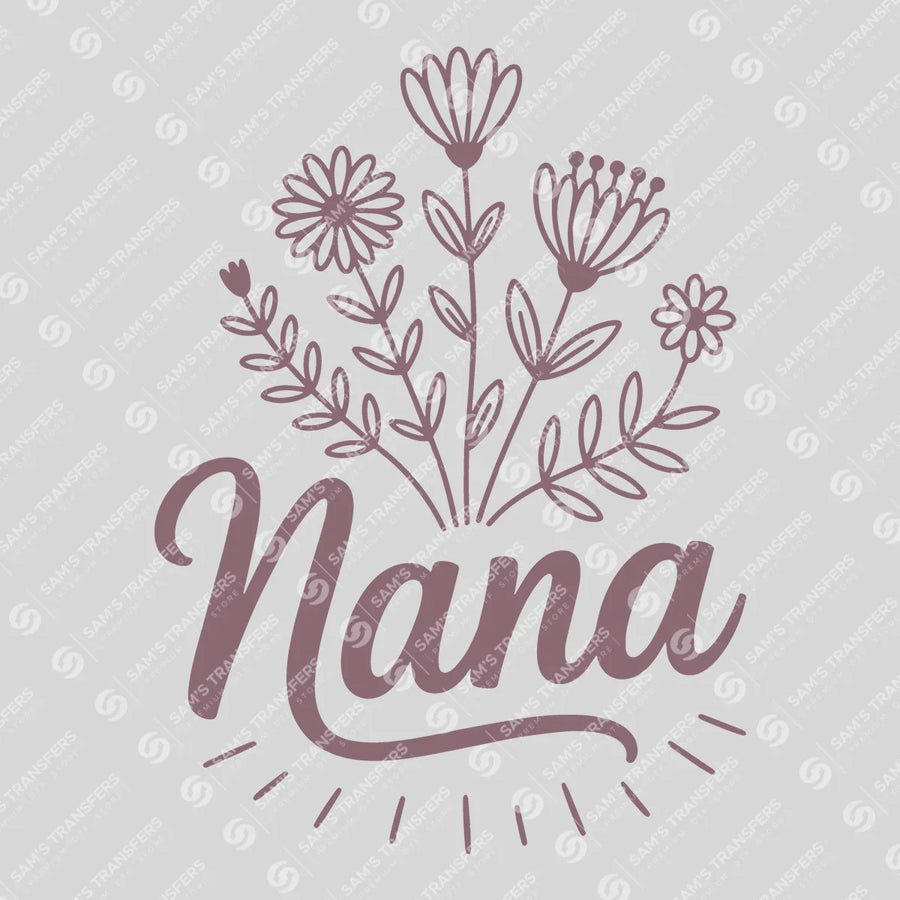 Wildflower Nana Ready-to-Press DTF Transfer | SAT07370