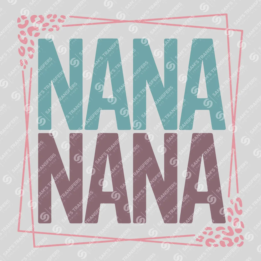 Nana Leopard Frame Ready-to-Press DTF Transfer | SAT07373