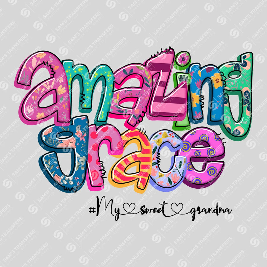 Amazing Grace Grandma Ready-to-Press DTF Transfer | SAT07377