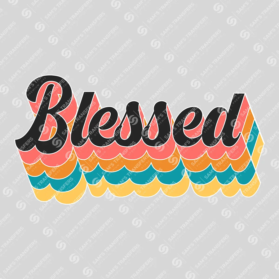 Blessed Retro Ready-to-Press DTF Transfer | SAT07378