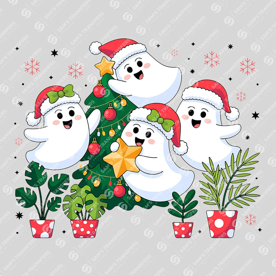 Christmas Ghosts Ready-to-Press DTF Transfer | SAT07388