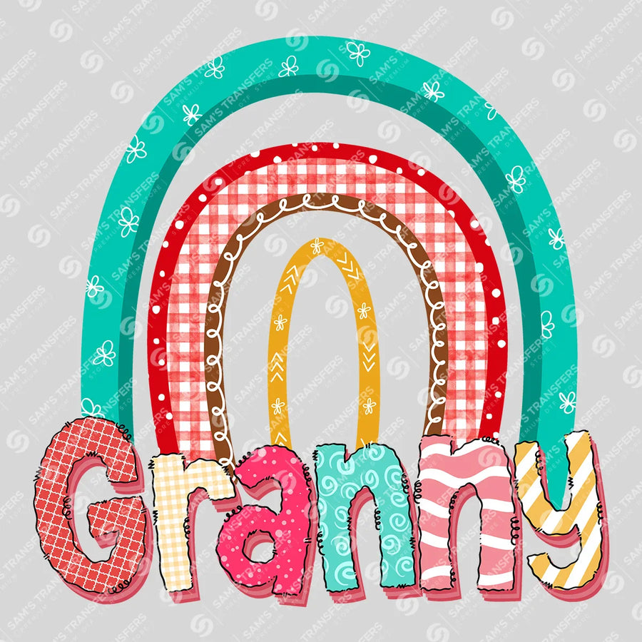 Granny Rainbow Ready-to-Press DTF Transfer | SAT07395