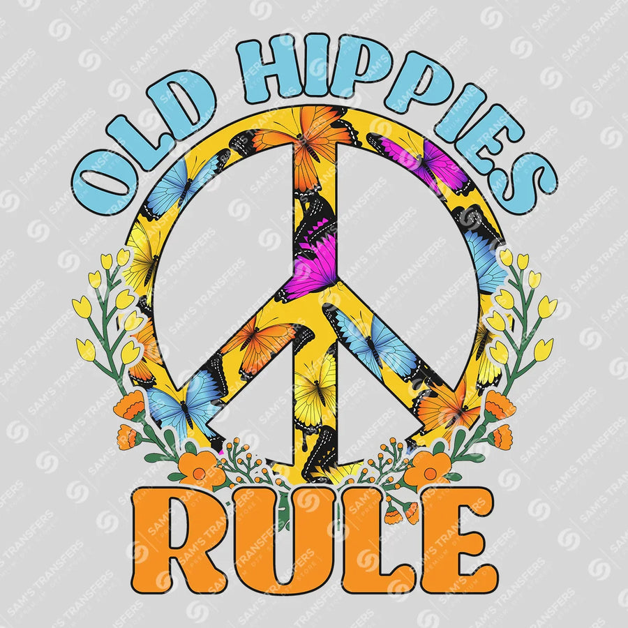 Old Hippies Rule Ready-to-Press DTF Transfer | SAT07398