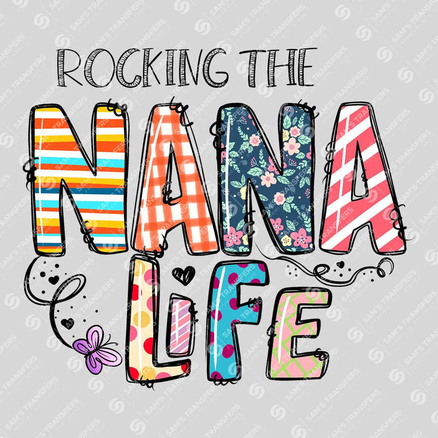 Rocking the Nana Life Ready-to-Press DTF Transfer | SAT07415