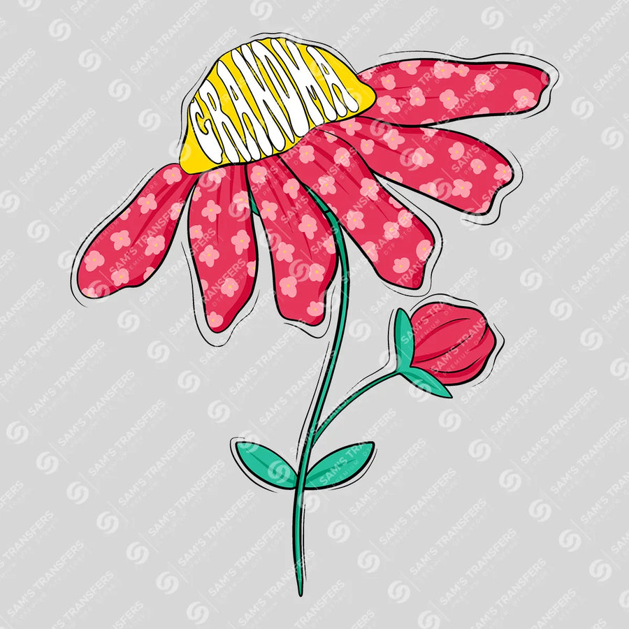 Grandma Flower Ready-to-Press DTF Transfer | SAT07422
