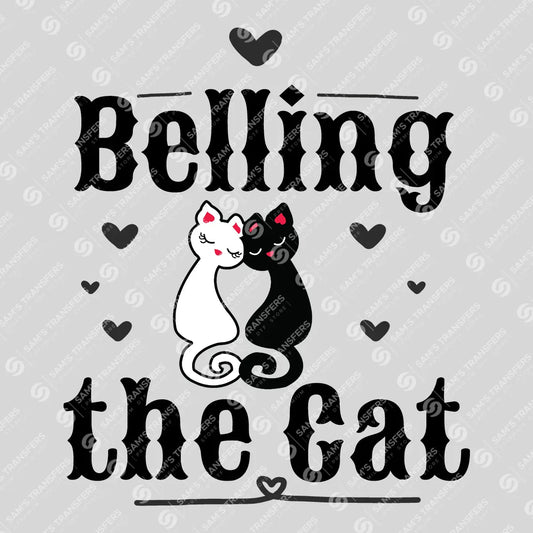 Apparel featuring a Belling the Cat-themed DTF transfer.