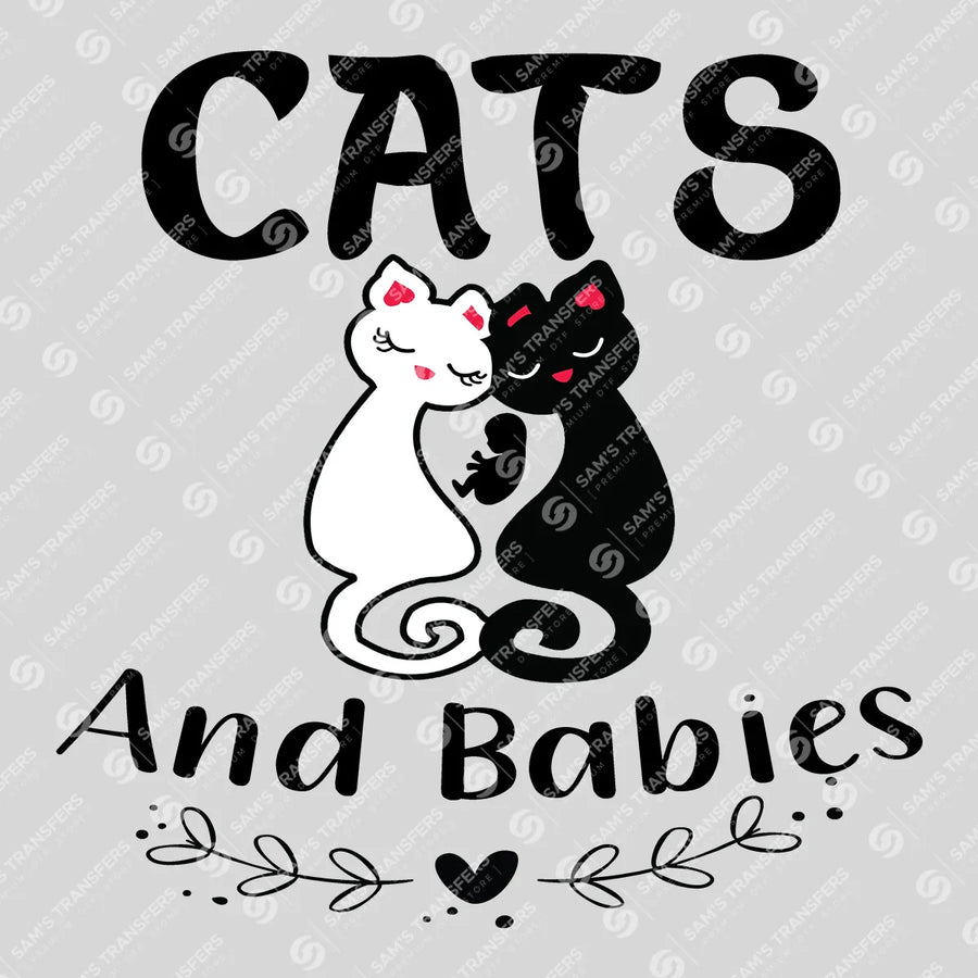 Cats and Babies Ready-to-Press DTF Transfer | SAT07487