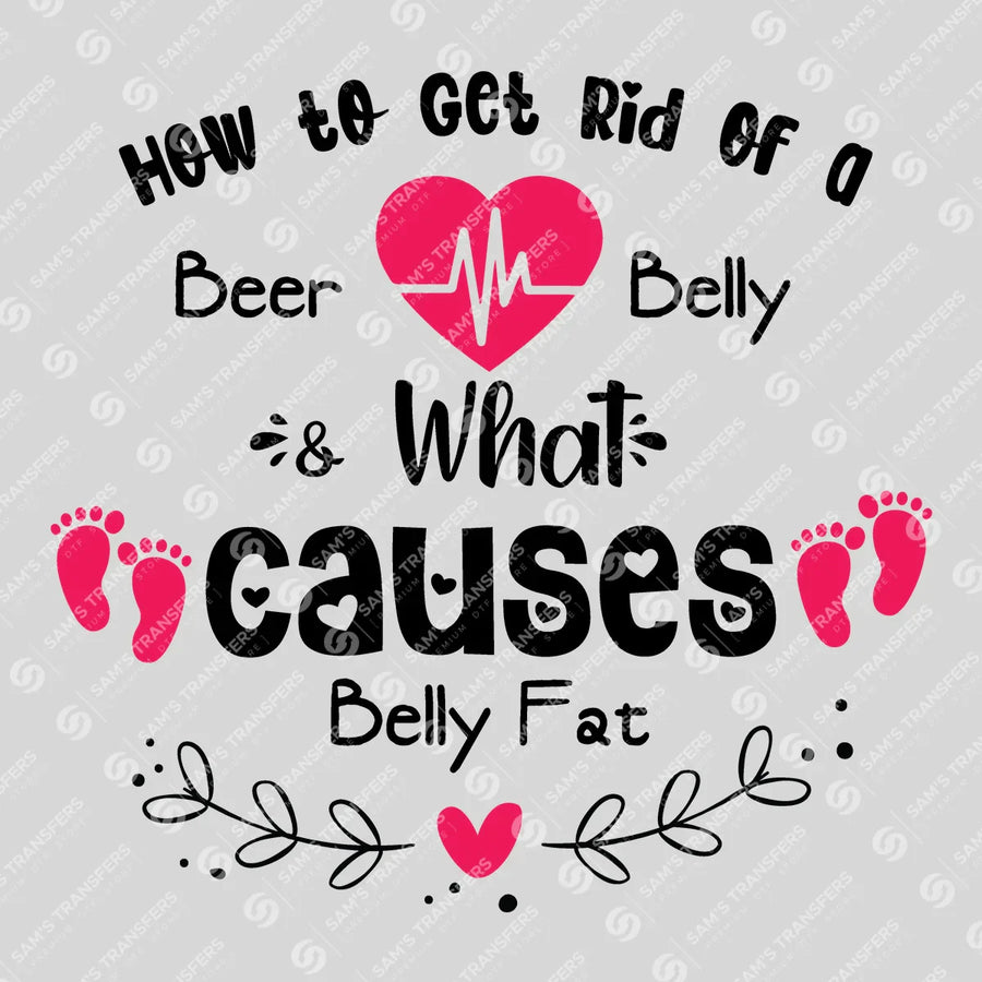 How to Get Rid of a Beer Belly Ready-to-Press DTF Transfer | SAT07518