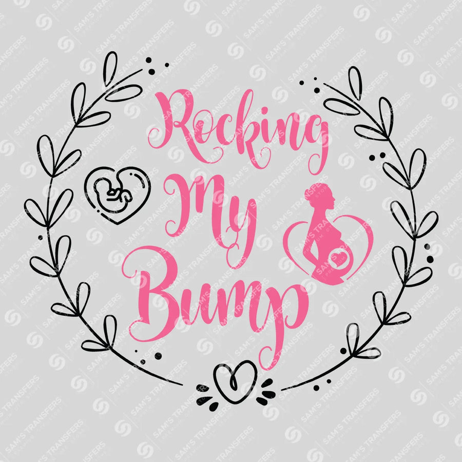 Rocking My Bump Wreath Ready-to-Press DTF Transfer | SAT07567