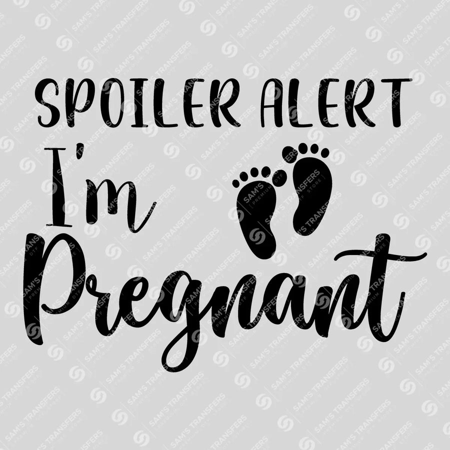 Spoiler Alert I'm Pregnant Footprints Ready-to-Press DTF Transfer | SAT07572
