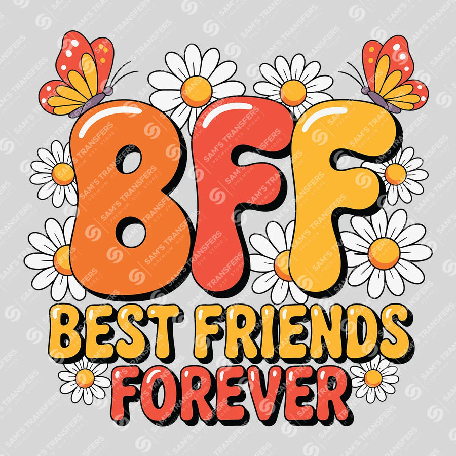 BFF Best Friends Forever Ready-to-Press DTF Transfer | SAT07599