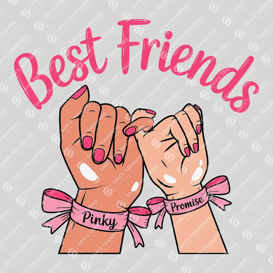 Best Friends Pinky Promise Ready-to-Press DTF Transfer | SAT07611