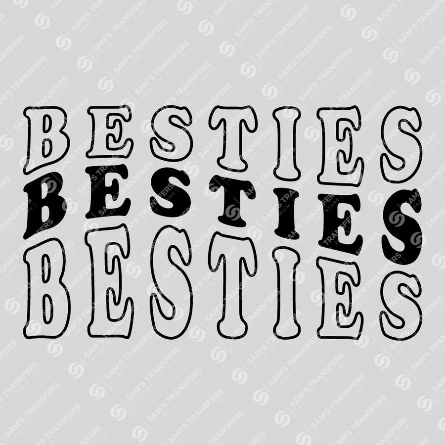 Besties Wavy Ready-to-Press DTF Transfer | SAT07628