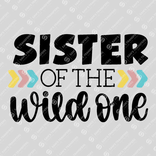 Apparel featuring a Sister of the Wild One-themed DTF transfer.